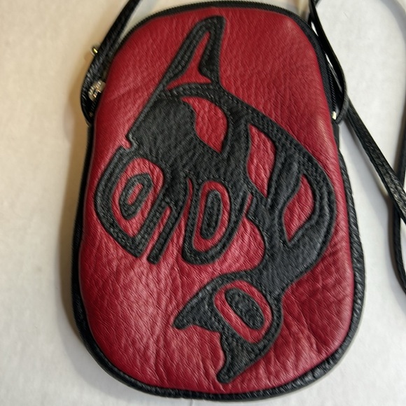SPIRT OF THE WILD GENUINE SOFT LEATHER KILLER WHALE PURSE NATIVE AMERICAN - Picture 2 of 12